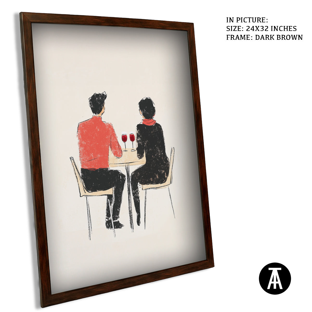 Artwork in Metal Champagne Gold Frame