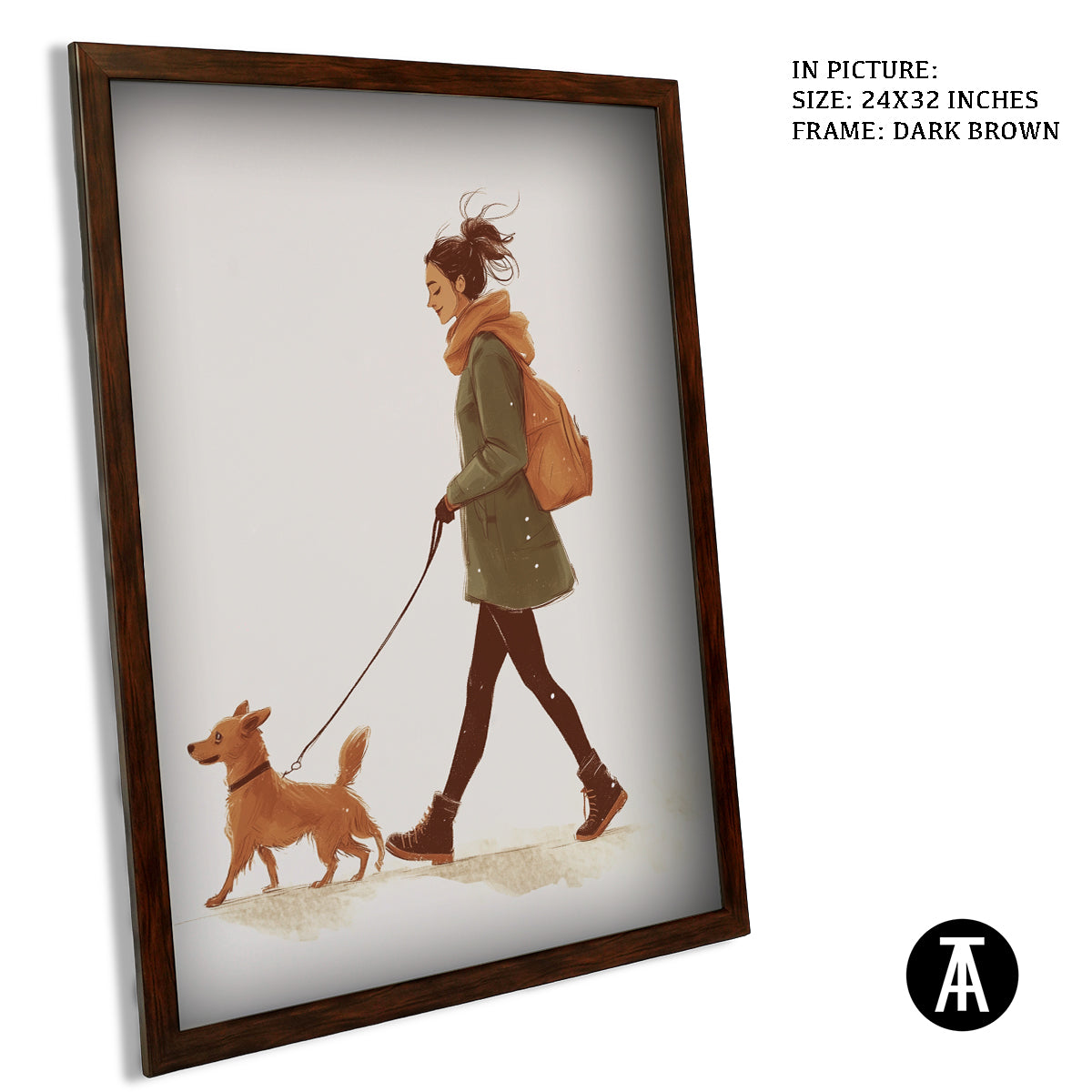 Artwork in Metal Champagne Gold Frame