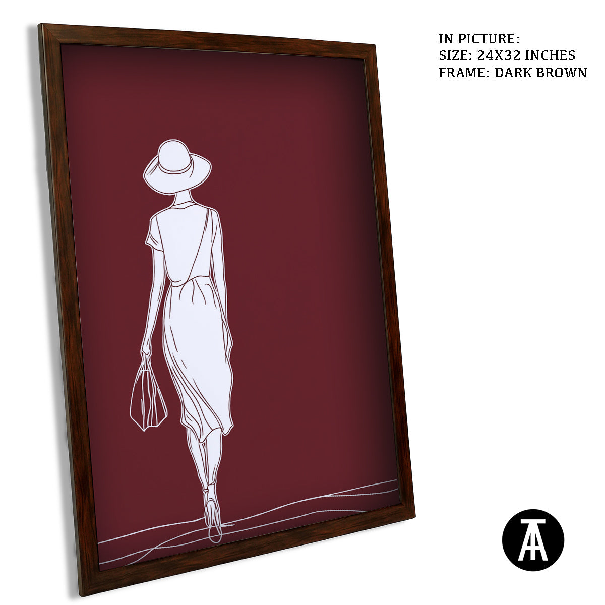 Artwork in Metal Champagne Gold Frame