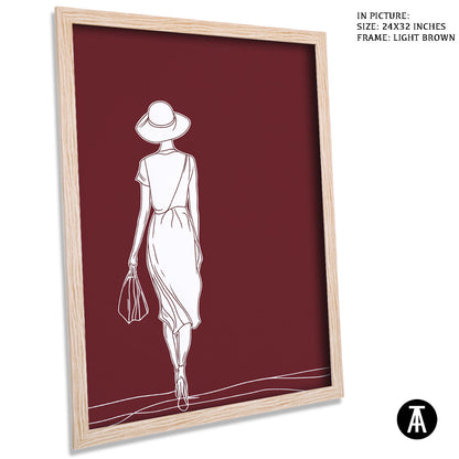 Artwork in Dark Brown Frame