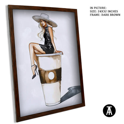 Artwork in Metal Champagne Gold Frame