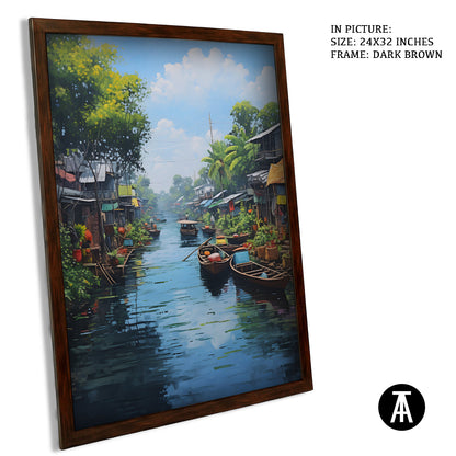 Artwork in Metal Champagne Gold Frame