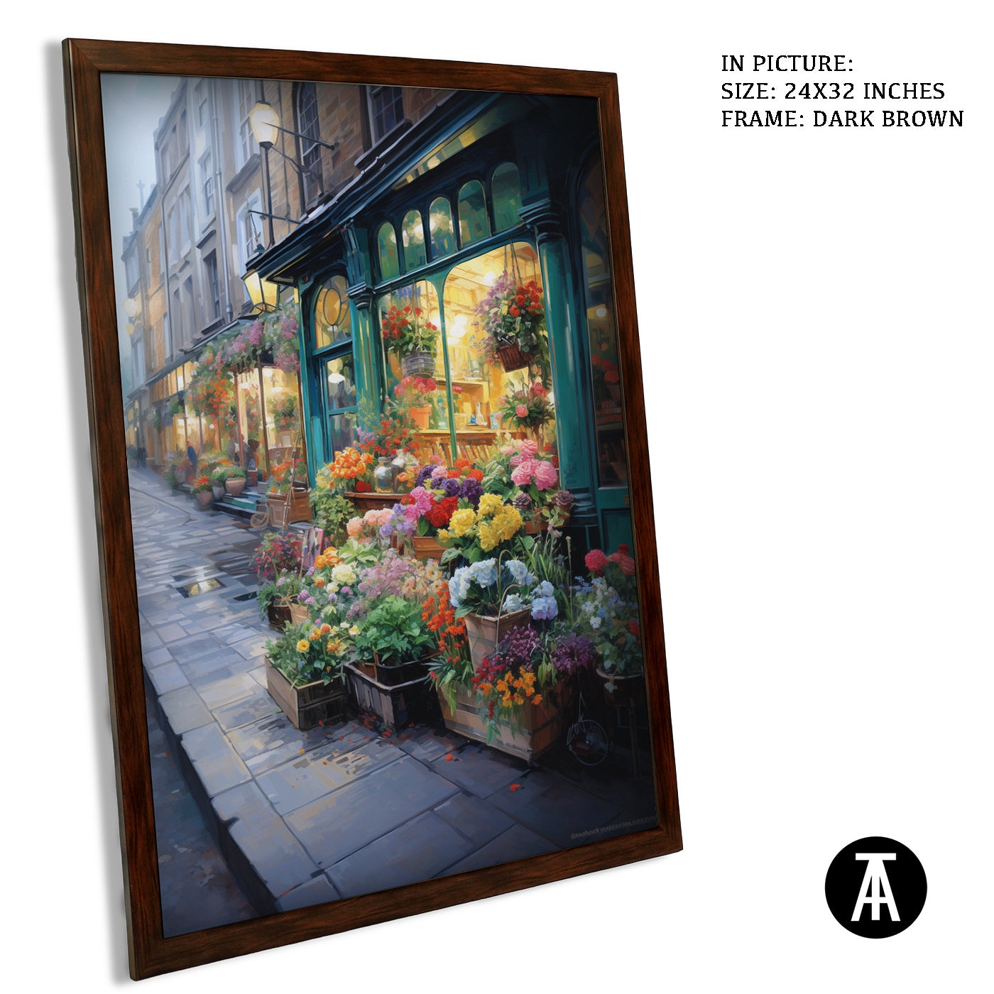 Artwork in Metal Champagne Gold Frame