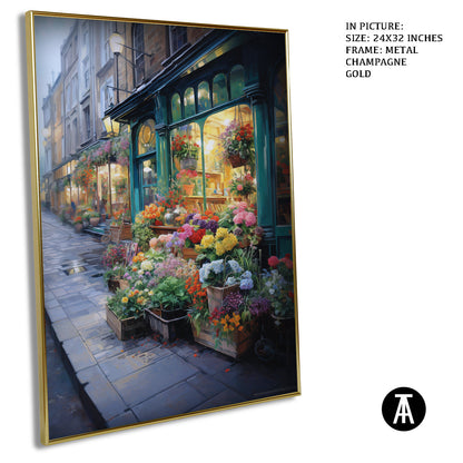 Artwork in Light Brown Frame