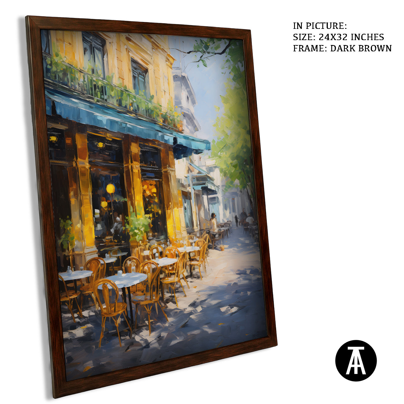 Artwork in Metal Champagne Gold Frame