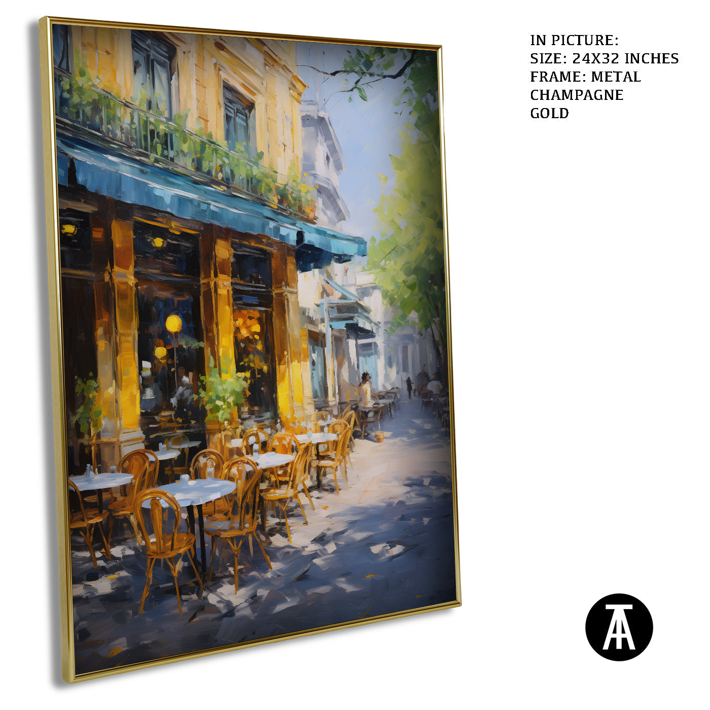 Artwork in Light Brown Frame