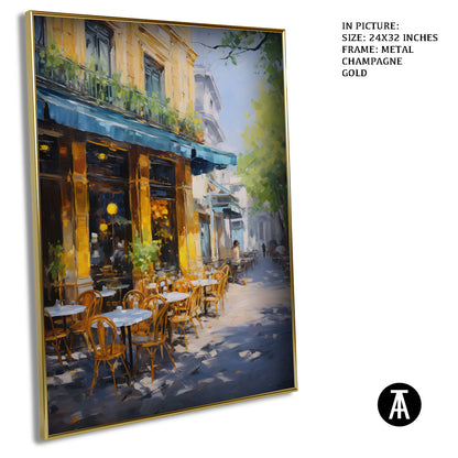 Artwork in Light Brown Frame
