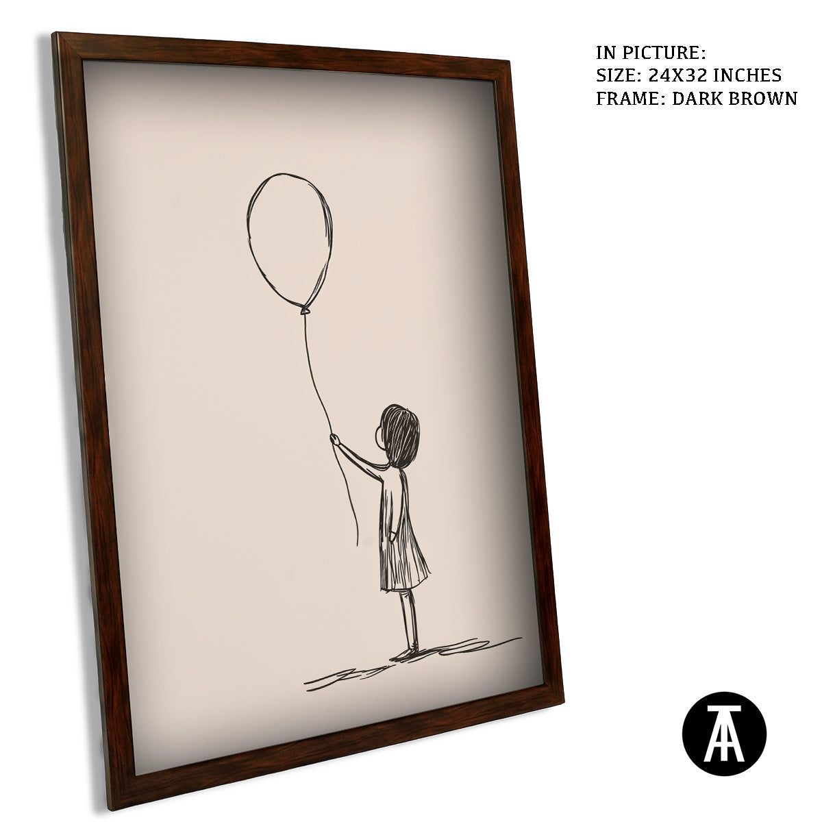 Artwork in Metal Champagne Gold Frame