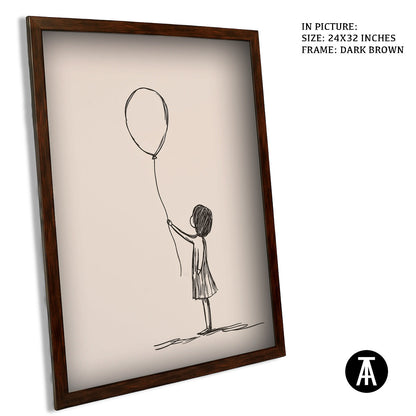 Artwork in Metal Champagne Gold Frame