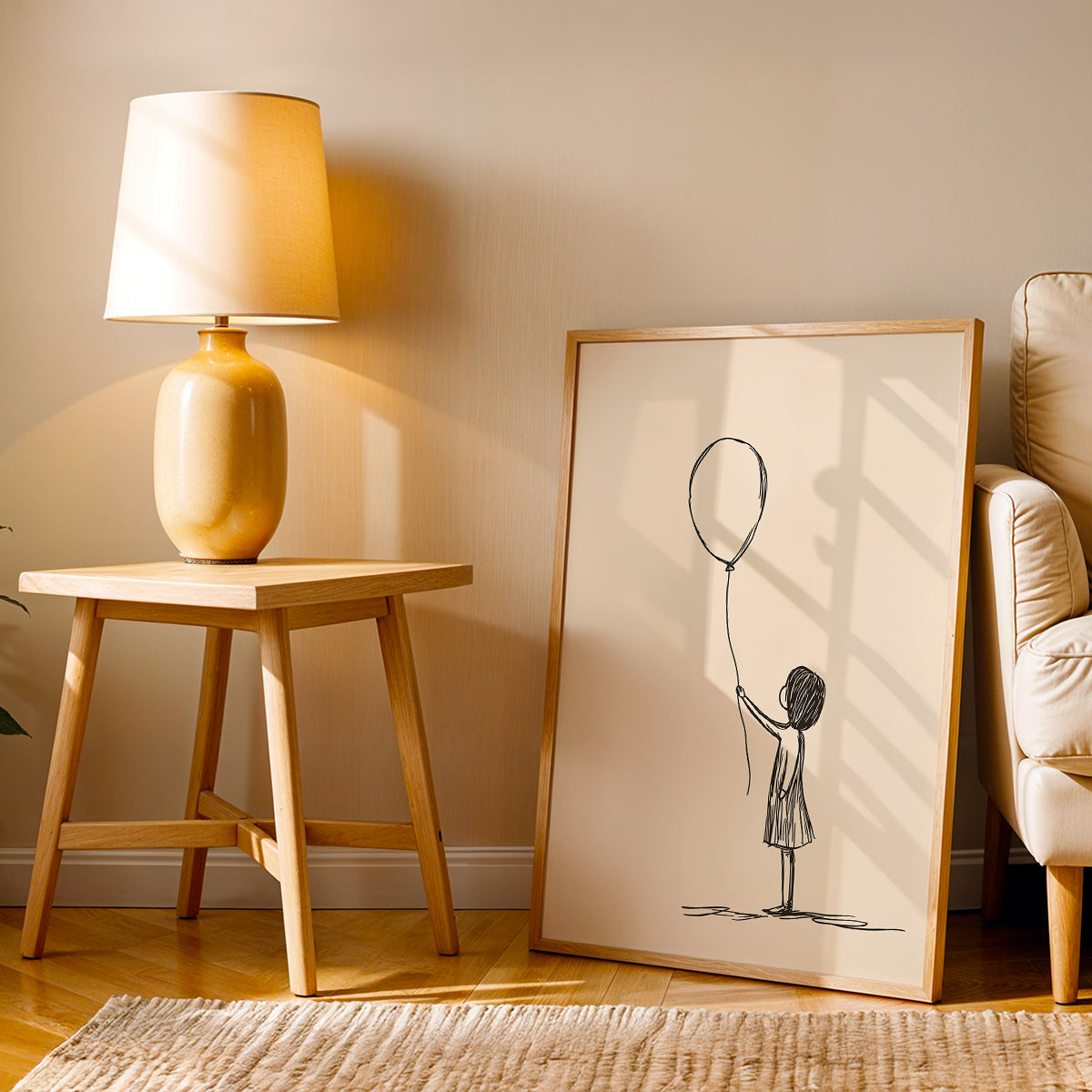 Minimalist Artwork in a Lifestyle Setting