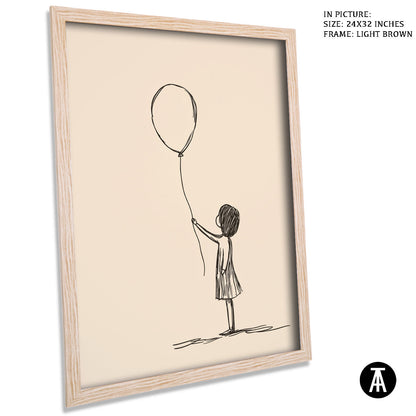 Artwork in Dark Brown Frame