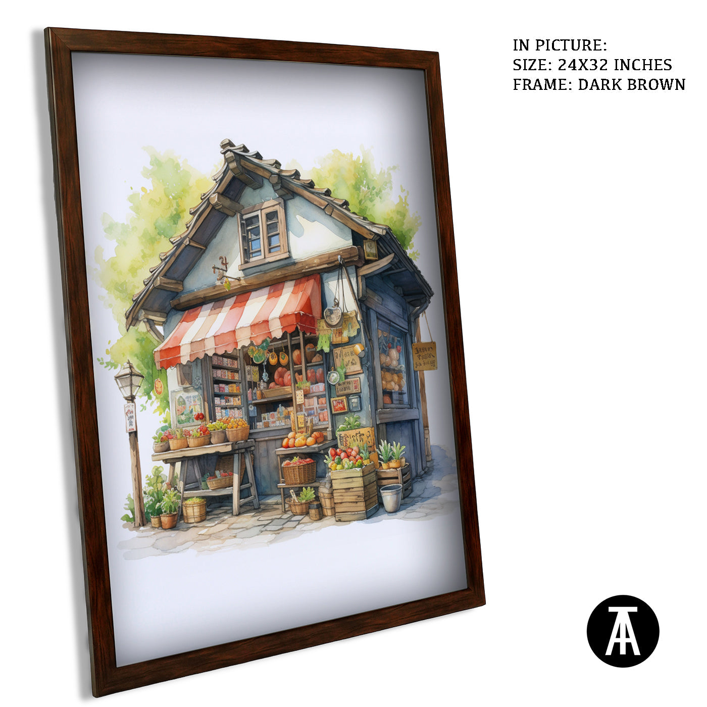 Artwork in Metal Champagne Gold Frame