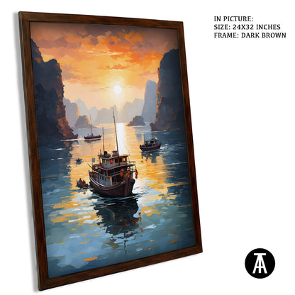 Artwork in Metal Champagne Gold Frame