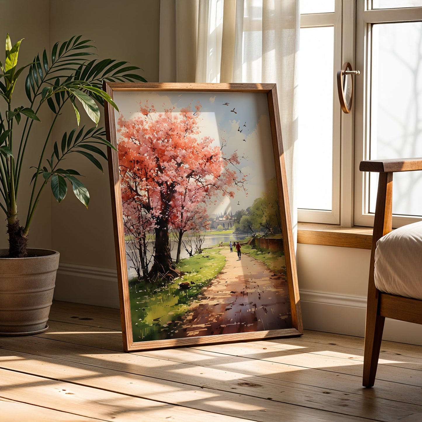 Vintage London Painting in a Lifestyle Setting