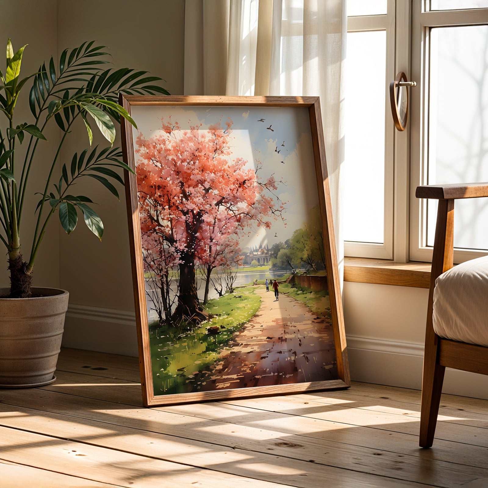 Vintage London Painting in a Lifestyle Setting