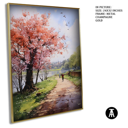 Artwork in Metal Champagne Gold Frame