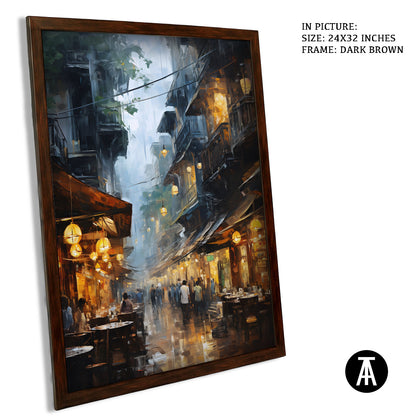 Artwork in Metal Champagne Gold Frame