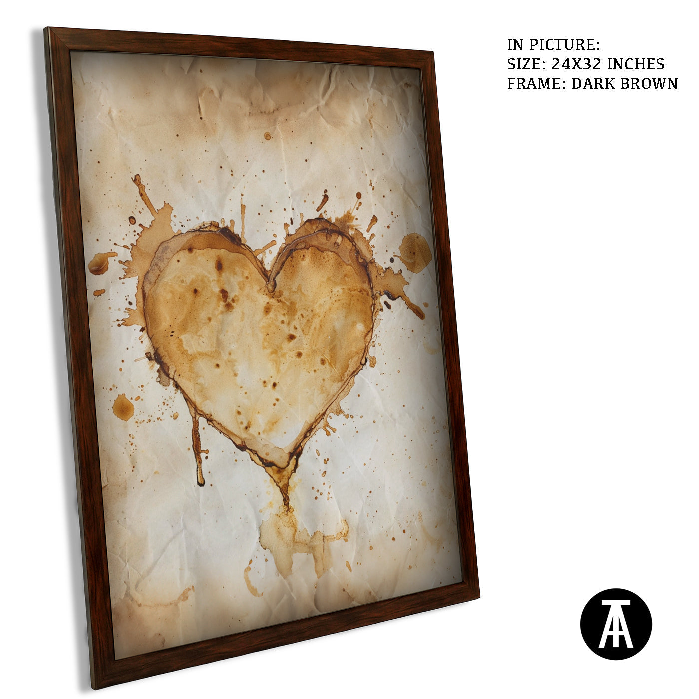 Artwork in Metal Champagne Gold Frame