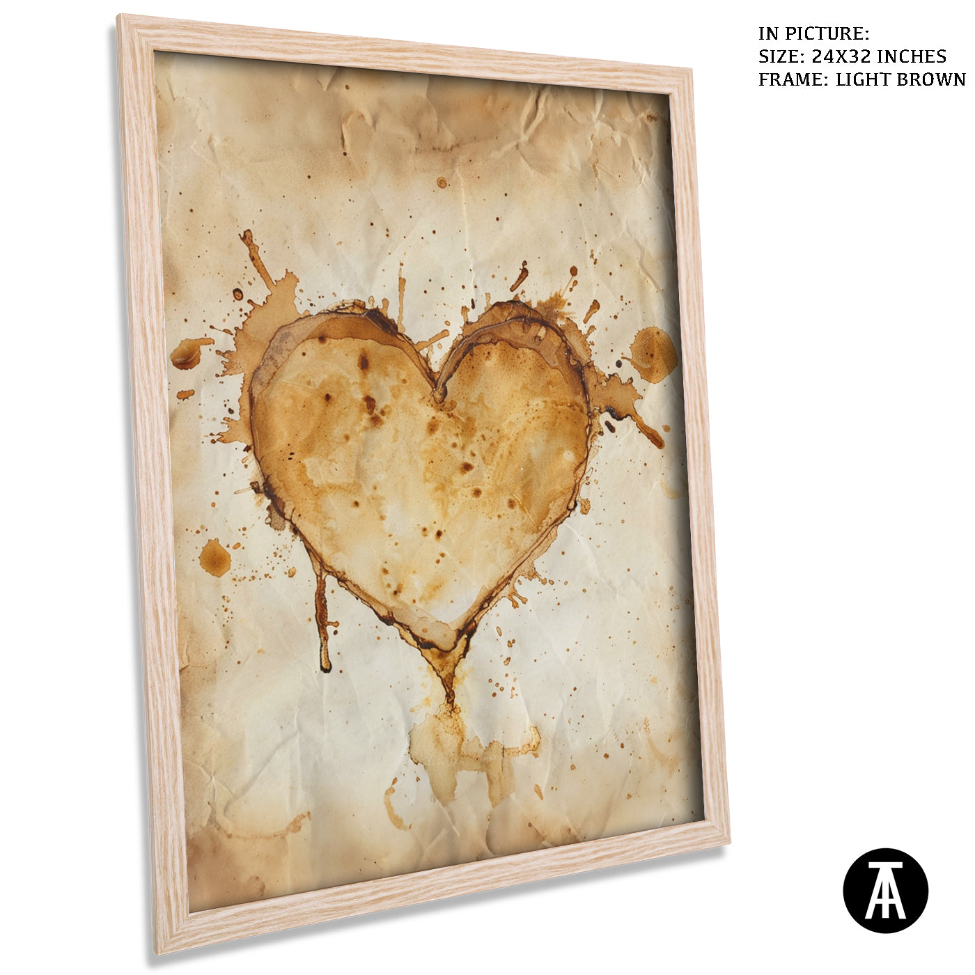 Artwork in Dark Brown Frame