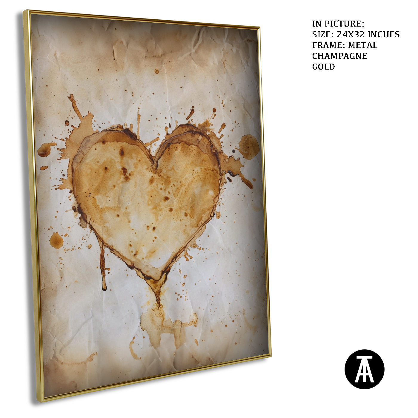 Artwork in Light Brown Frame