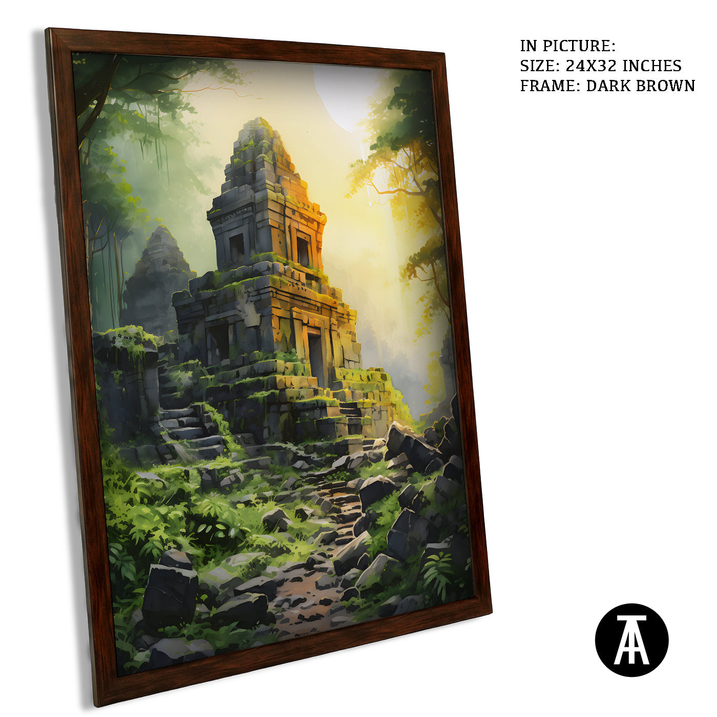 Artwork in Metal Champagne Gold Frame