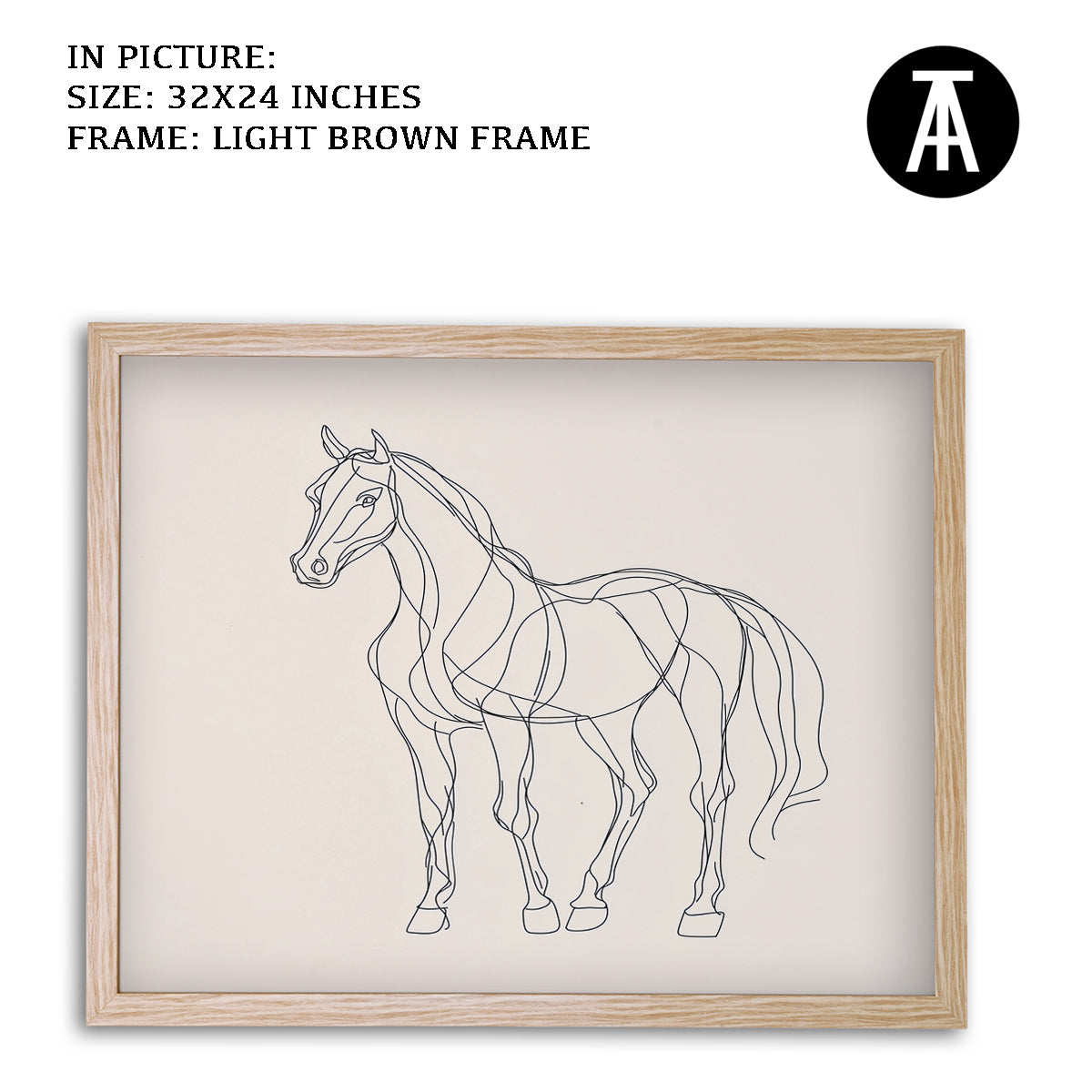 Artwork in Dark Brown Frame