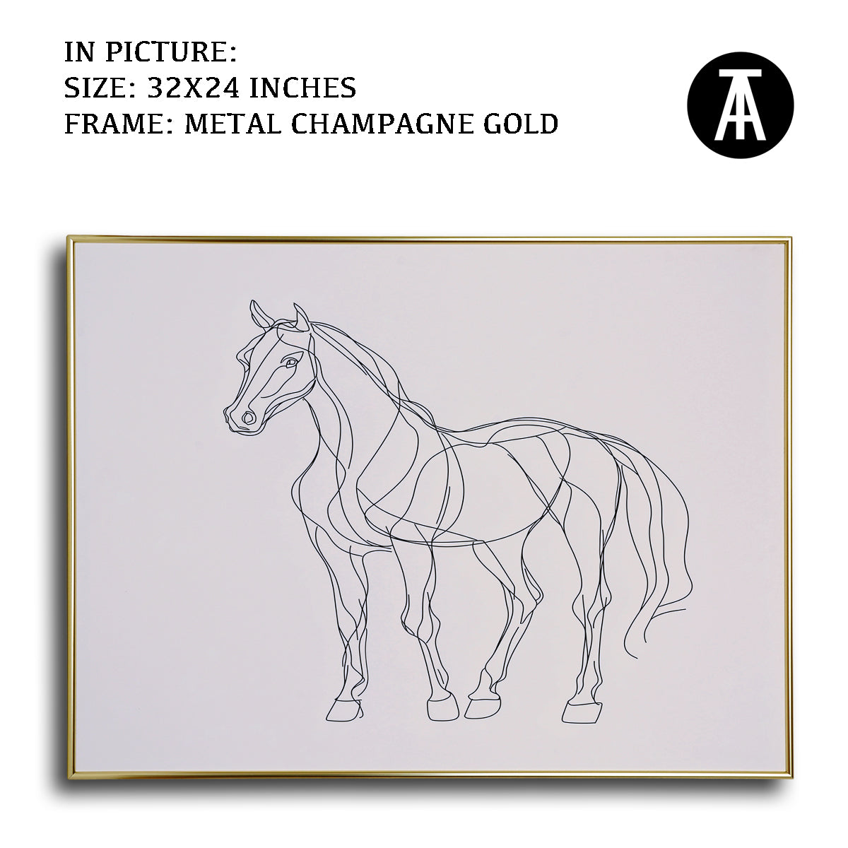 Artwork in Light Brown Frame