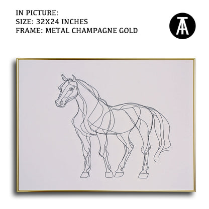 Artwork in Light Brown Frame