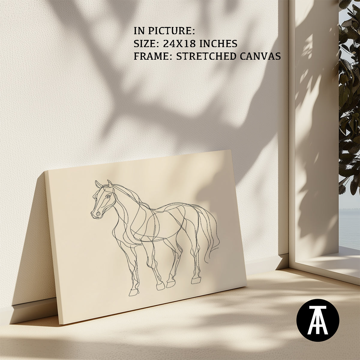 Artwork in Natural Wood Frame