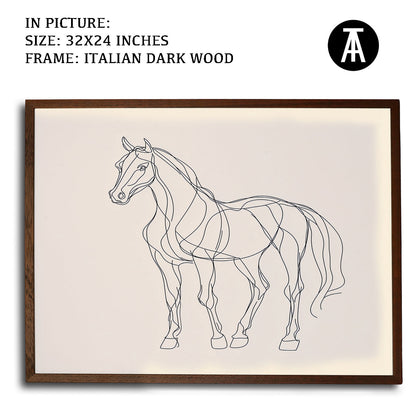 Artwork in Dark Wood Frame