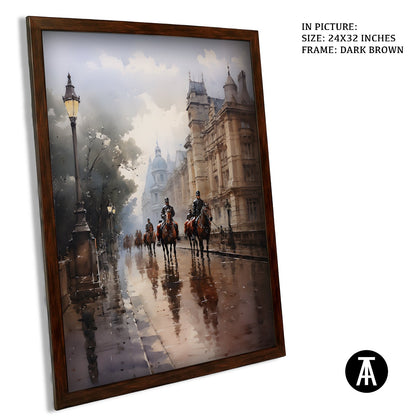 Artwork in Dark Brown Frame