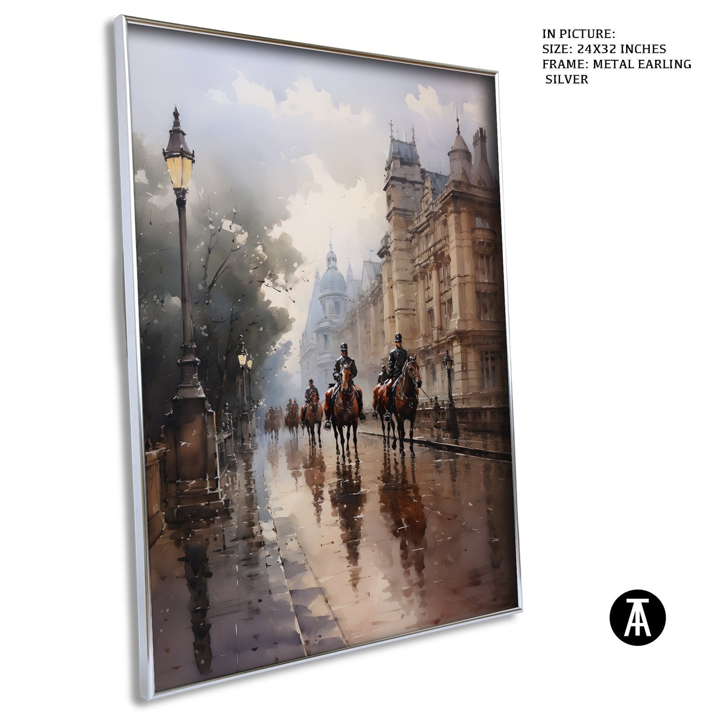 Artwork in Metal Earling Silver Frame