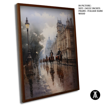 Artwork in Dark Wood Frame