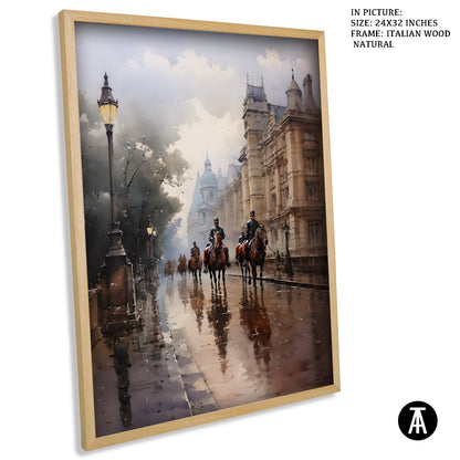 Artwork in Natural Wood Frame