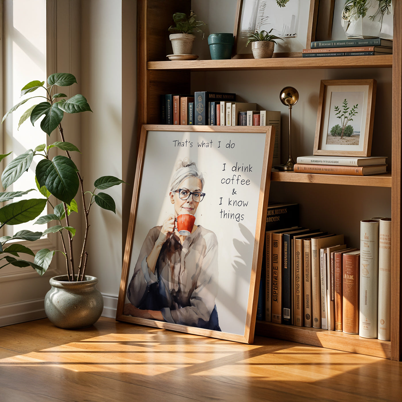 Cafe Art Painting in a Lifestyle Setting