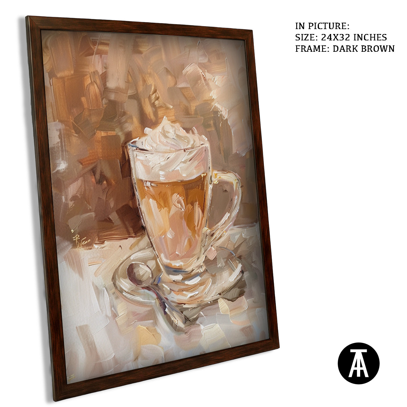 Artwork in Metal Champagne Gold Frame