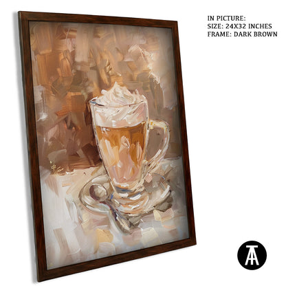 Artwork in Metal Champagne Gold Frame
