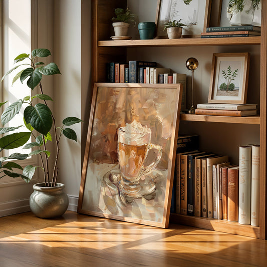 Cafe Art Painting in a Lifestyle Setting
