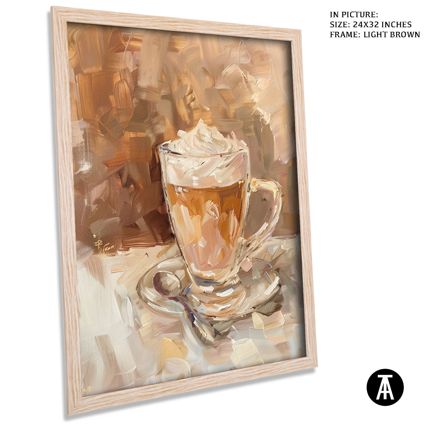 Artwork in Dark Brown Frame