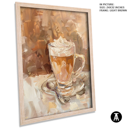 Artwork in Dark Brown Frame