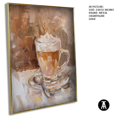 Artwork in Light Brown Frame