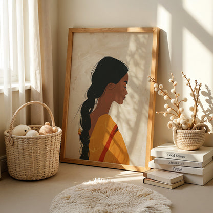Boho Art Painting in a Lifestyle Setting