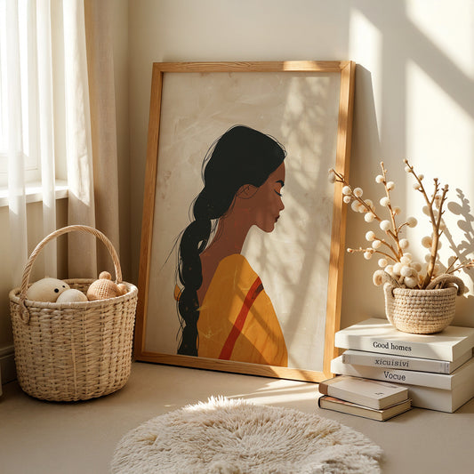 Boho Art Painting in a Lifestyle Setting