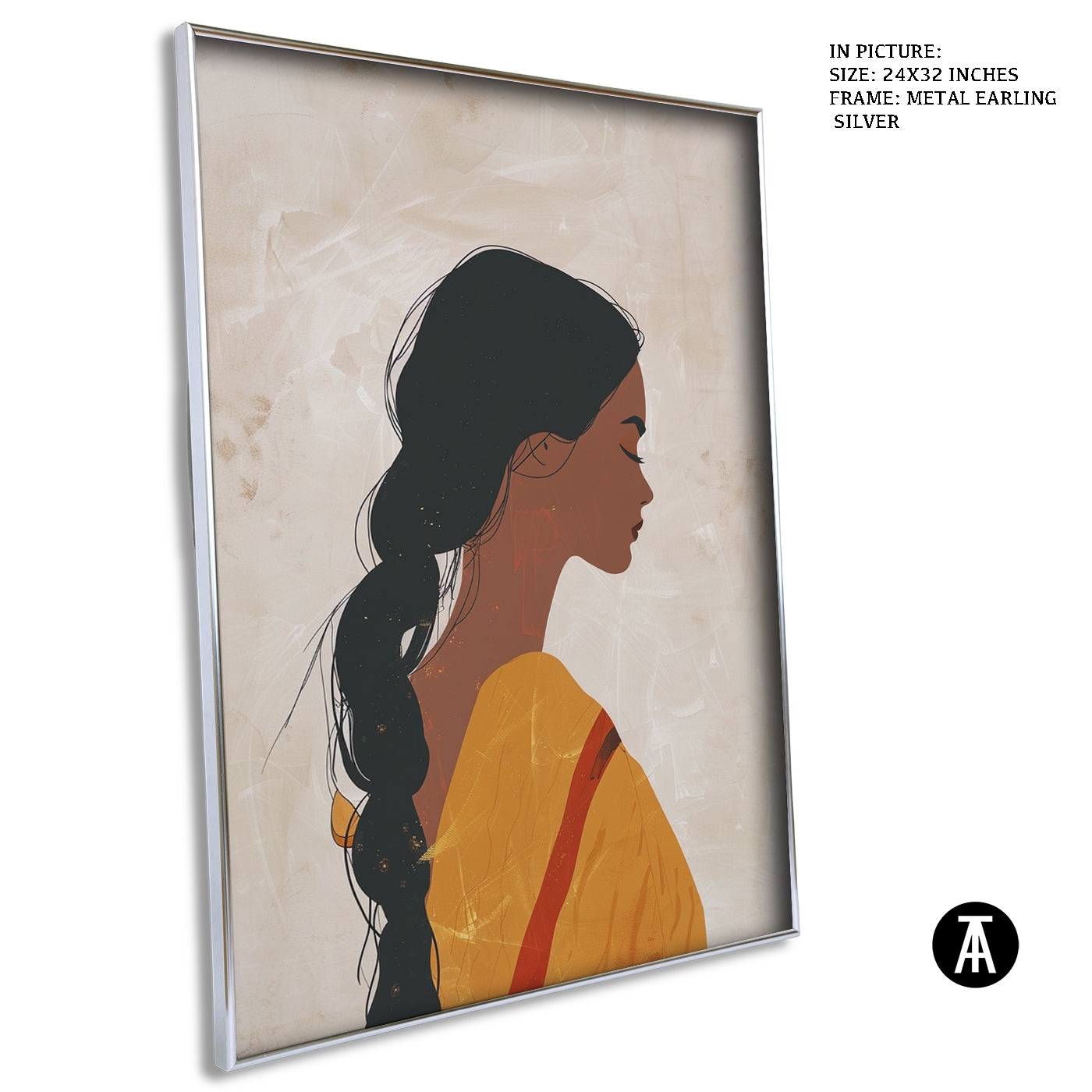 Artwork in Metal Earling Silver Frame