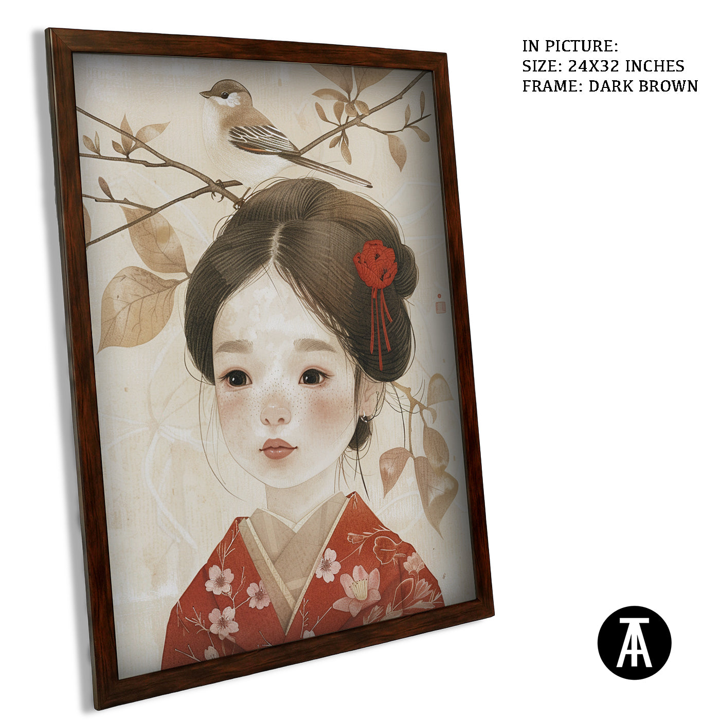 Artwork in Metal Champagne Gold Frame
