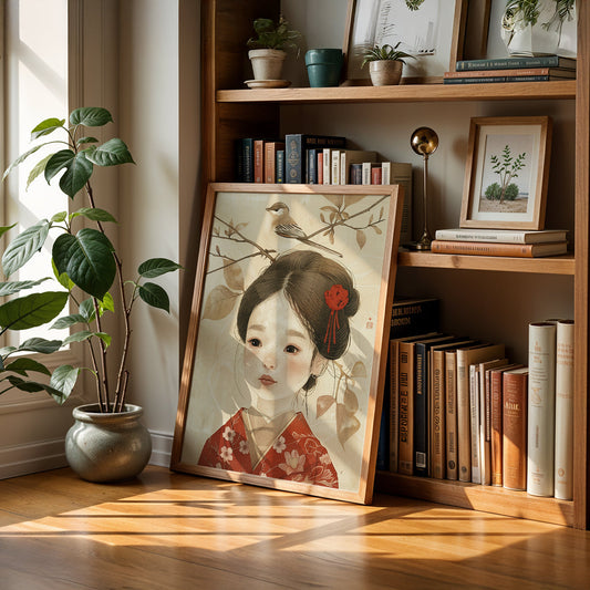 Cafe Art Painting in a Lifestyle Setting