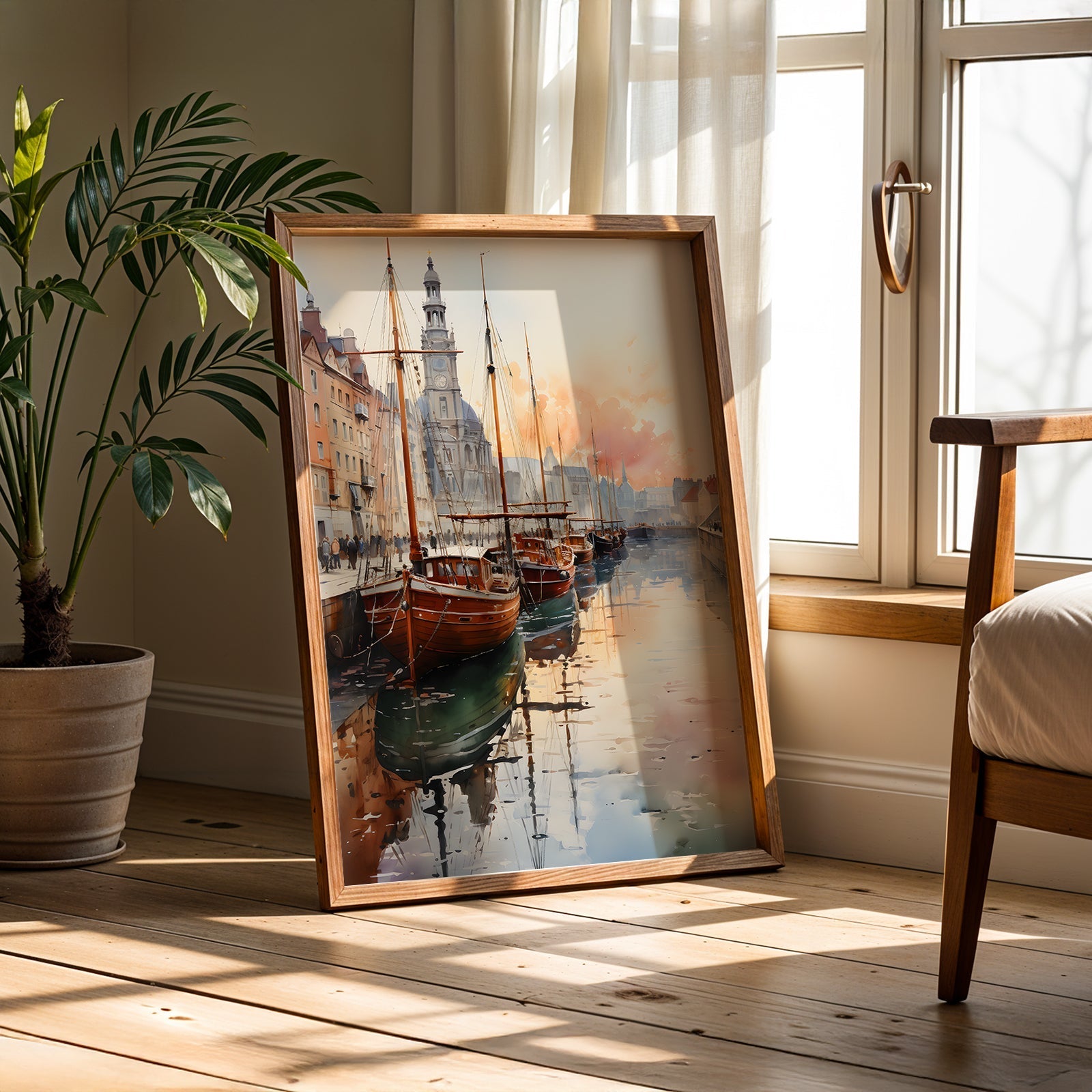 Vintage London Painting in a Lifestyle Setting
