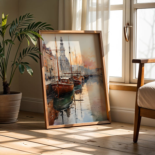 Vintage London Painting in a Lifestyle Setting