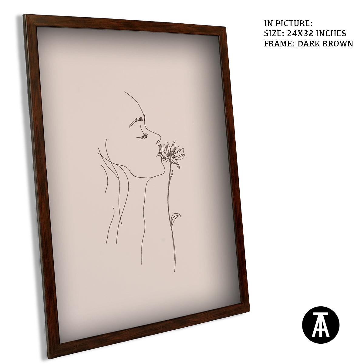 Artwork in Metal Champagne Gold Frame