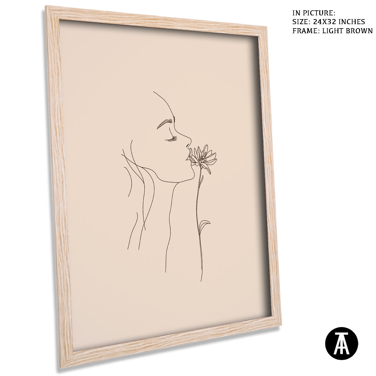 Artwork in Dark Brown Frame